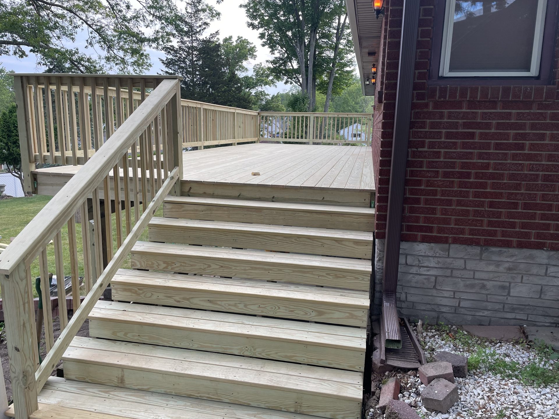Poured concrete steps and landing, SKJ Builders project