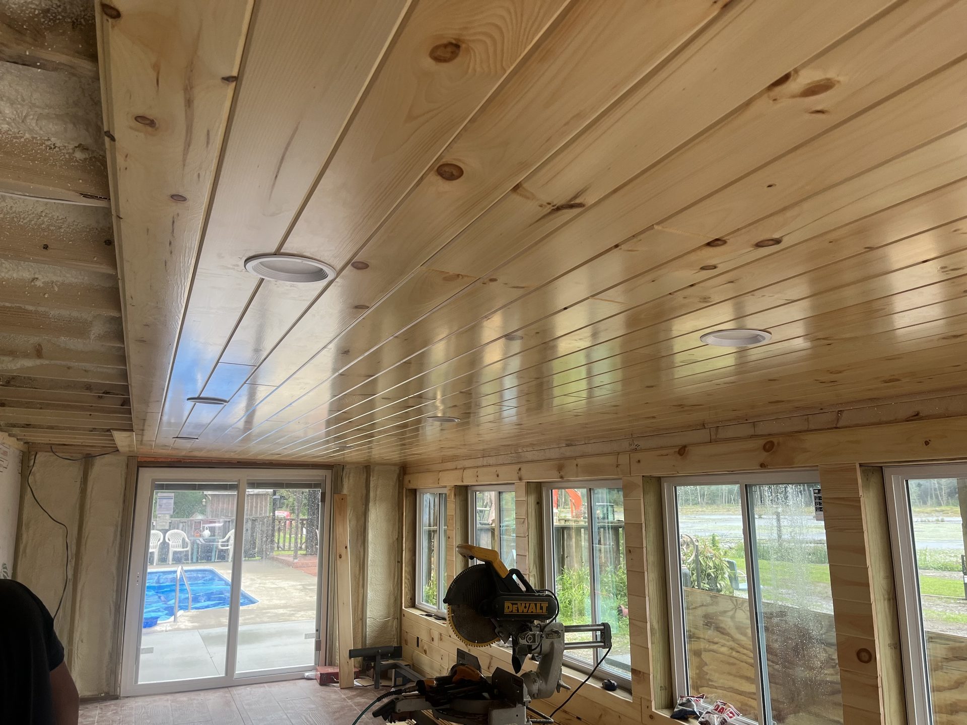 Interior wood paneling and custom finish work, SKJ Builders