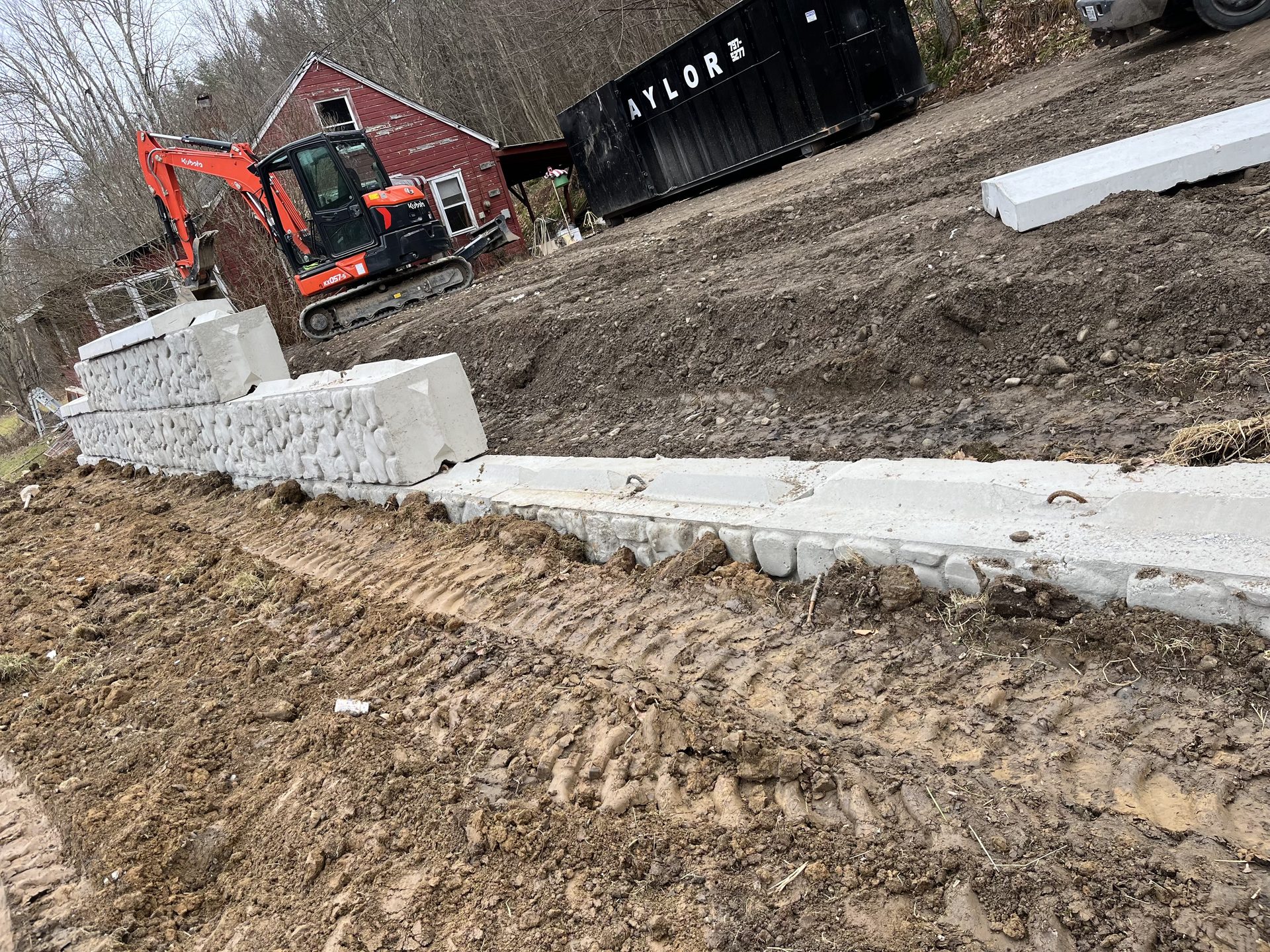 Site excavation and preparation, Binghamton NY area