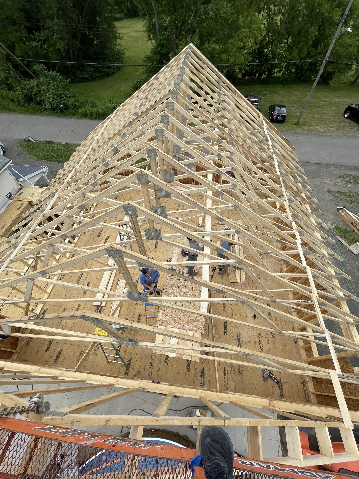 Hillside drainage and site work by SKJ Builders, Binghamton NY