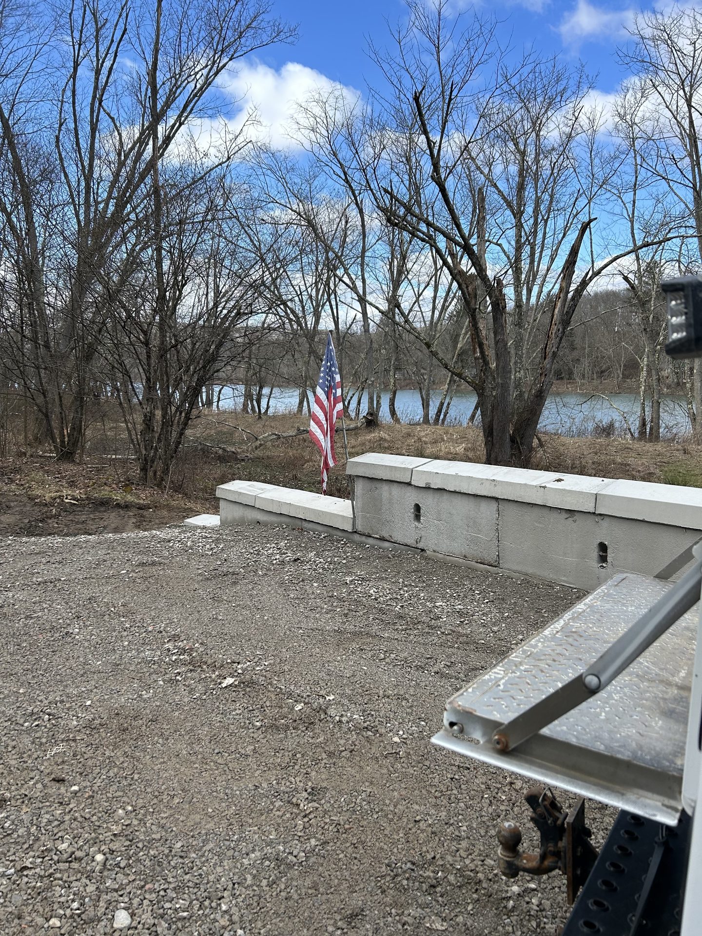 Stone seating wall by SKJ Builders, Binghamton NY